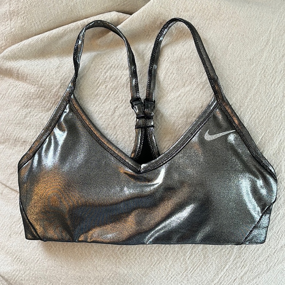 Nike metallic sports bra